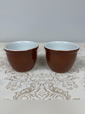 Vintage Shenango China Brown Ramekins Custard Cups New Castle, PA
